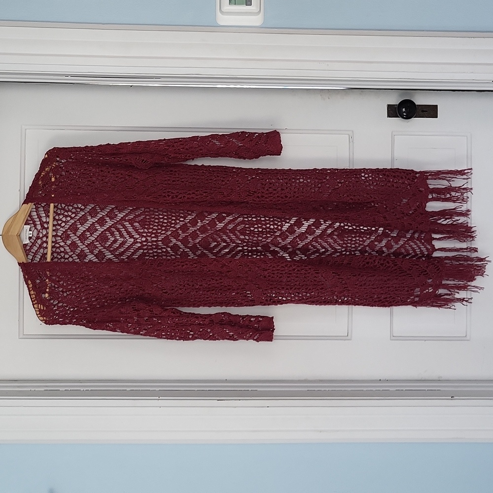 Women's NWOT Heyson open knit cardigan size small